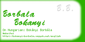 borbala bokanyi business card